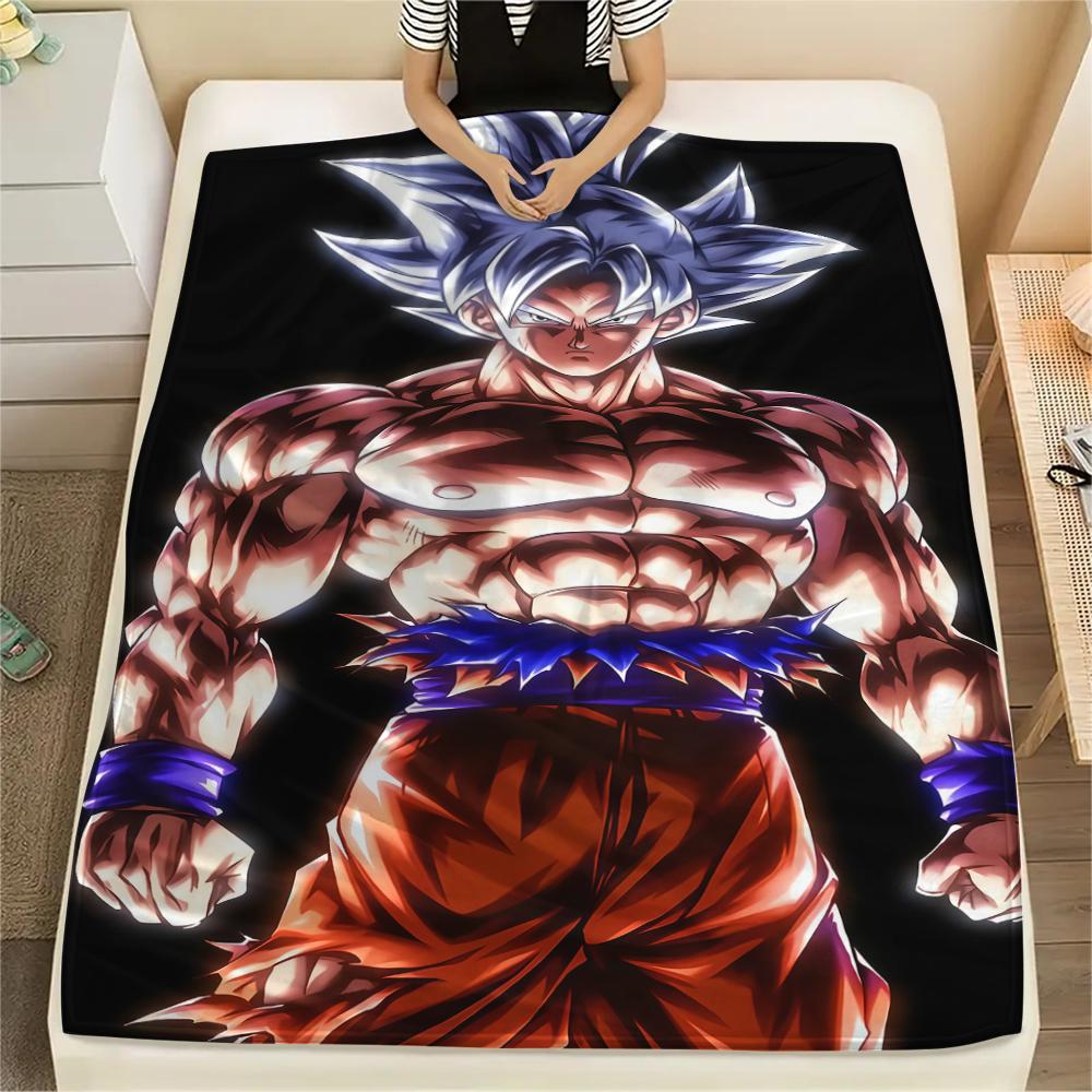 Dragon Ball Son Goku Flannel Blanket Lovely Print Ideal For Bedroom Sofa Bed Chair Travel Picnic -HE28