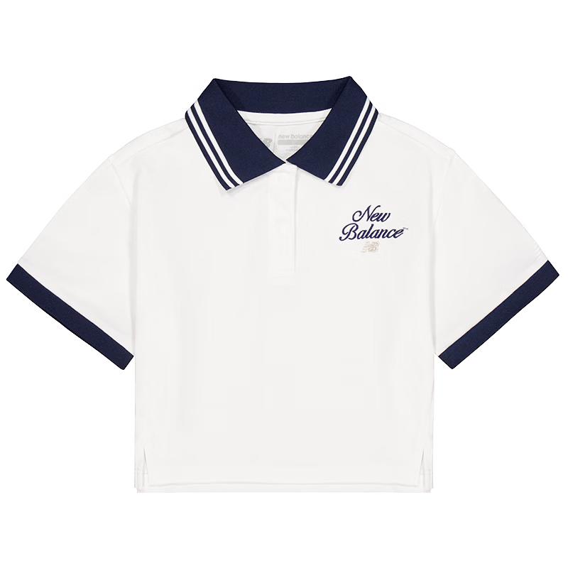 New Balance Girls' Summer College Style Polo Shirt & Pleated Skirt Set