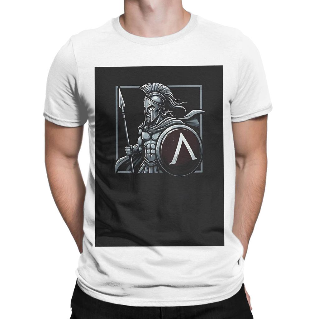 Leonidas Brave Spartan Warrior King Graphic 100 Cotton Tshirt Spartan Tops Tees For Unisex