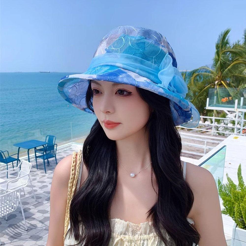 Breathable Beach Bucket Hats UV Protection Travel Panama Caps Gifts Sun Cap