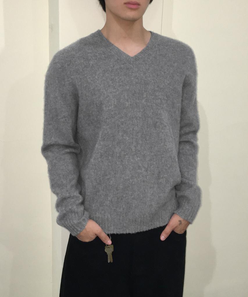 INTEMPOMOOD V-Neck Shaggy Dog Soft Wool Knit: 5 Colors
