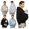 Hanorac cu glugă tip cangur pentru bărbați Hanorac cu glugă pentru tată și purtător de copil Buzunar frontal mare Pulover Top pentru ieșire casual Călătorie