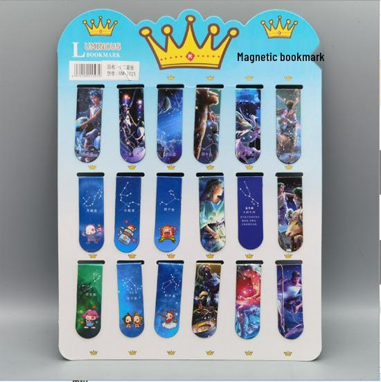Pikachu Cartoon Double-Sided Magnetic Bookmarks – 18 Cute Page Clips for Primary School Students