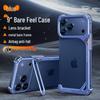 9 Shells Metal Phone Case for iPhone 17 Pro Max with Lens Stand and Air Cushion Drop Protection