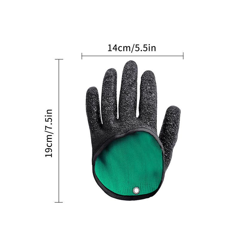 2Pcs Fishing Gloves With Magnet Release - Professional Anti-Slip Catch Fish Gloves,Puncture Proof Ice Fishing Glove For Handling