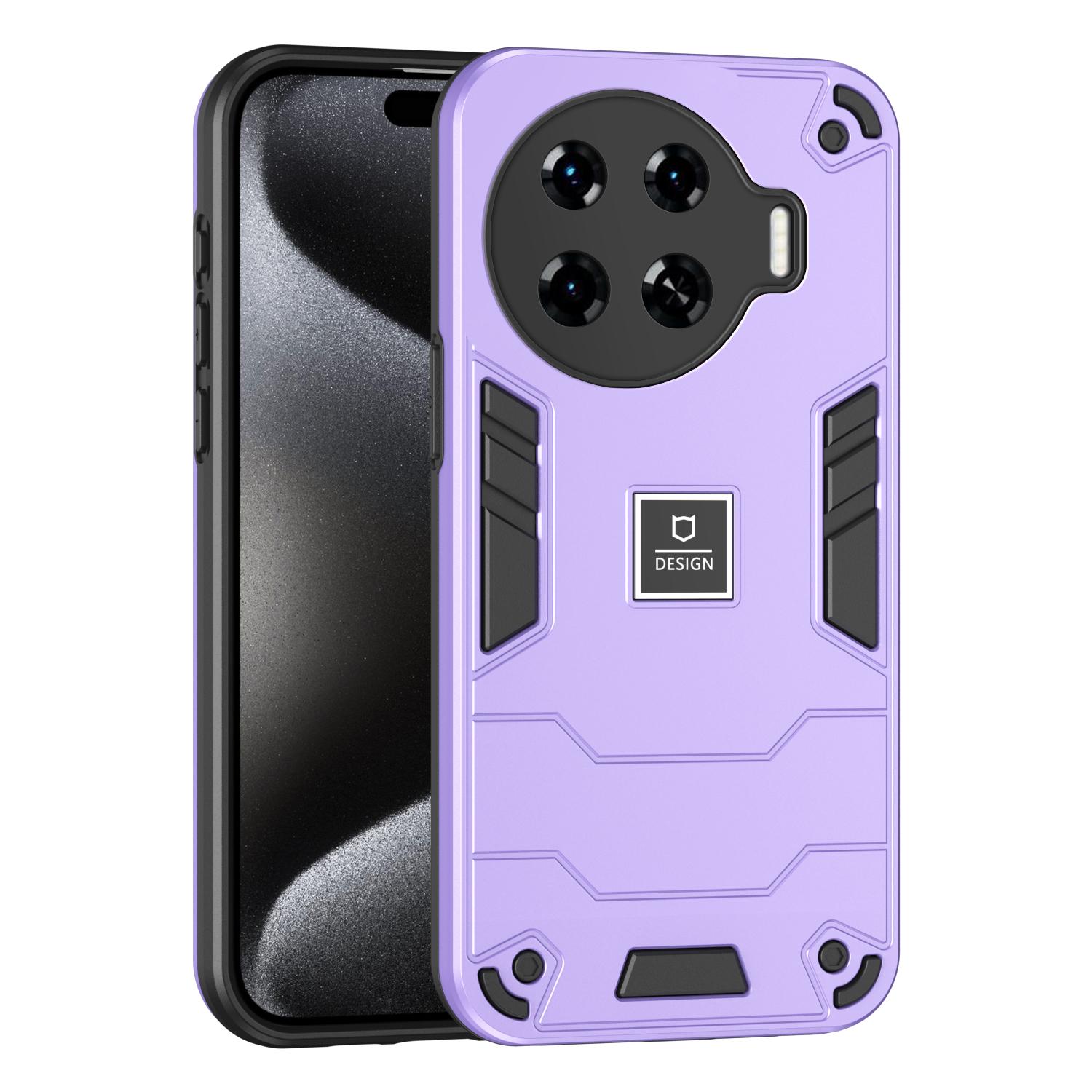 

Ударопрочный чехол-броня 2 в 1 для телефона TECNO SPARK 20 20C 20Pro+ 10 Pro 4G 10C Мягкий ТПУ-бампер Жесткая пластиковая защитная задняя крышка Pc + tpu&Tecno Spark 10 Pro фиолетовый