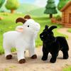 1Pcs Realistic Goat Plush Stuffed Toy With Soft Fluffy Material And Lifelike Design For Home Decor Kids Birthday Holiday Gifts
