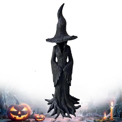 Witch 20/30 Statue Retro Horror Desktop Home Decoration Gothic Ghost Witch Resin Decoration Halloween Party Decoration