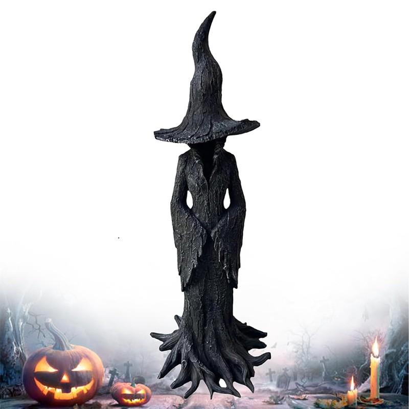 20/30 Witch Statue Retro Horror Desktop Home Decoration Gothic Ghost Witch Resin Decoration Halloween Party Decoration