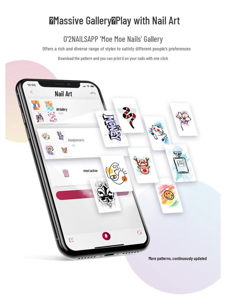 Smart Nail Art Printer M1: Portable Mini Self-Service Nail Painting Master