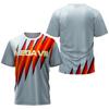 Herren- und Damen-T-Shirts, schnell trocknend für Sport, Radfahren, 3D-Druckmuster, Rennsportbekleidung, spezifisch für nationale Wettkämpfe