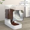 Large Capacity Automatic Dog Cat Feeding Transparent Dog Automatic Feeders New Pet Food Storage