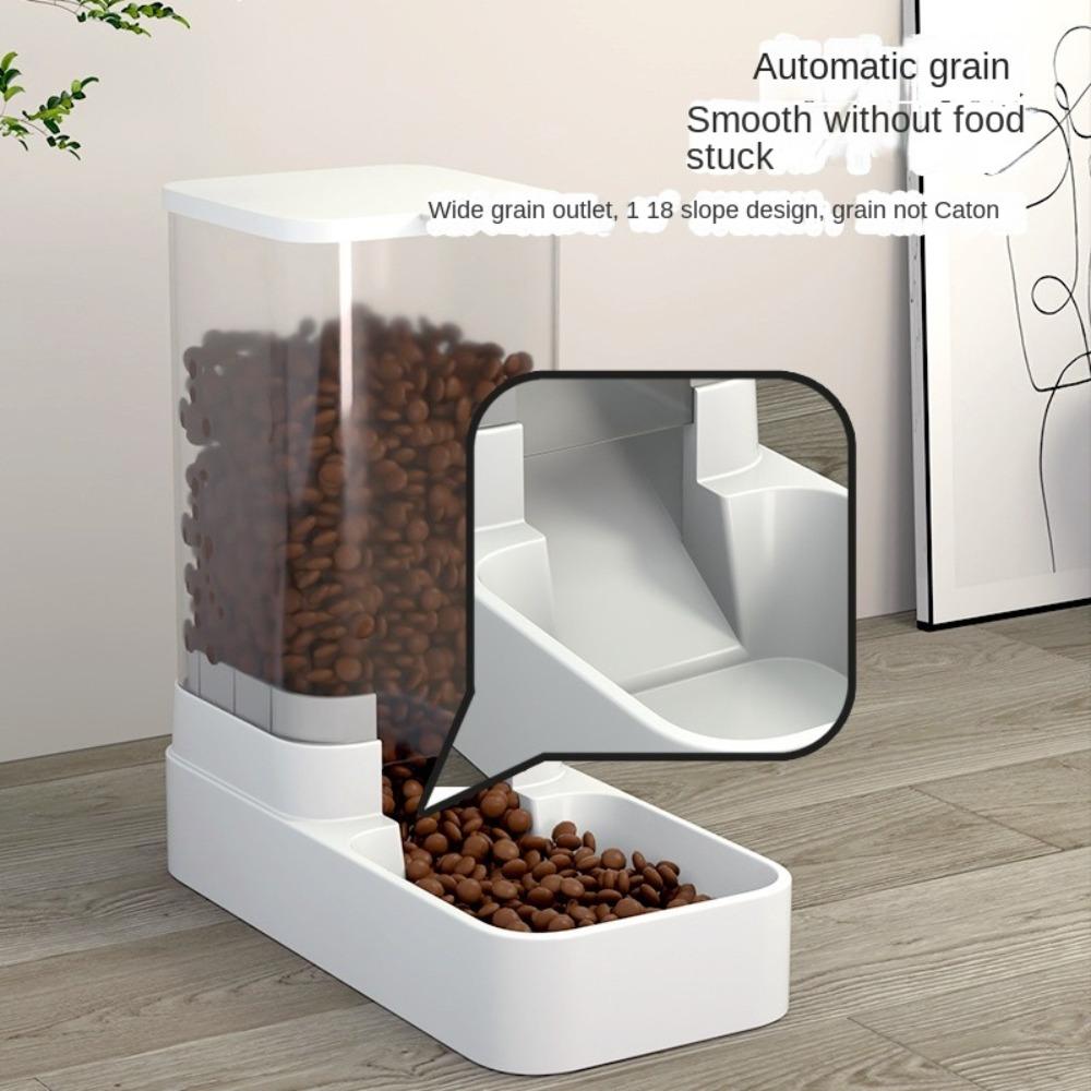 Large Capacity Automatic Dog Cat Feeding Transparent Dog Automatic Feeders New Pet Food Storage