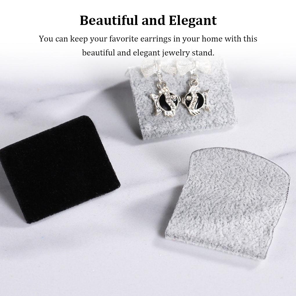 Velvet Bridge Display Jewelry Plate Storage Earrings Stud Board Pendant Bracelet Holder Creatively Organizer Props