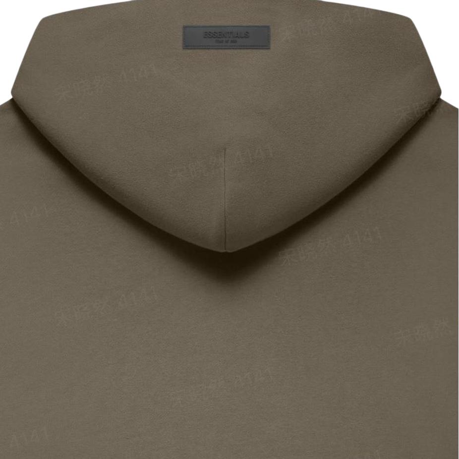 Fear of God Essentials Fleece Hoodie With Logo Print Unisex Tops Mocha FOG-FW22-603