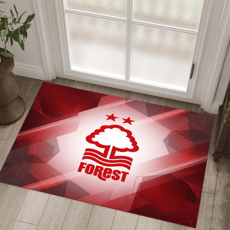 Nottingham Forest Design Kristall Samt Teppich Gemütlich Nicht?Rutschfester Teppich mit Aufdruck für Schlafzimmer Wohnzimmer Eingang