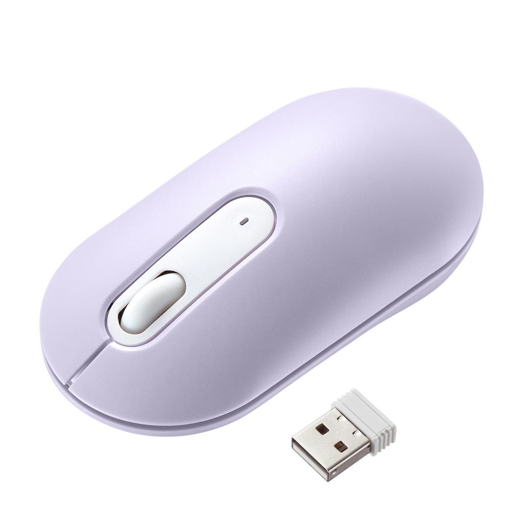 Sanwa Supply Silent Wireless Mouse (Purple) MA-WBS327PP