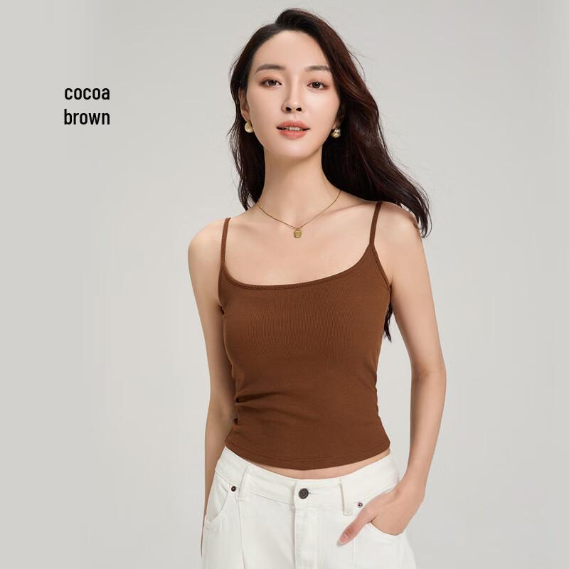 LCsanyp Damen figurbetontes Trägertop mit integriertem BH