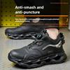 Steel Toe Shoes for Men Women Indestructible Safety Shoes Lightweight Non Slip Puncture Proof Air Cushion Breathable Work Shoes
