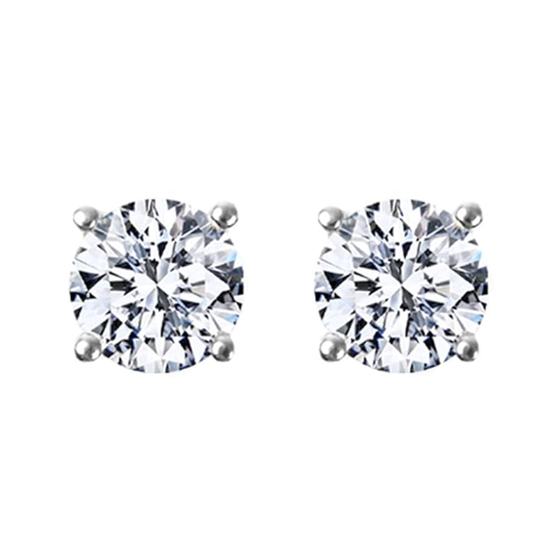 

Diamond Lab Moissanite earrings ladies one grain SV925 Popularity platinum 1ct With silicone catch [Gift box set]