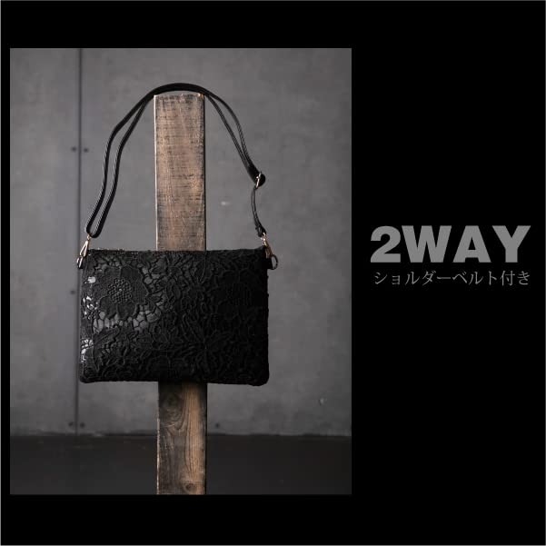 [BLACK JACKALL CROWN] Clutch Bag/shoulder Bag, 2-way Design, TH0213