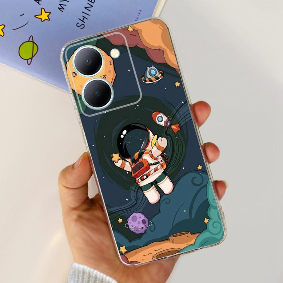 For Vivo Y78 Case Vivo Y78 Plus 5G Soft TPU Silicone Capa Coque For Vivo V29 Lite V2244 Back Cover Lovely Cat Cartoon Girly Etui