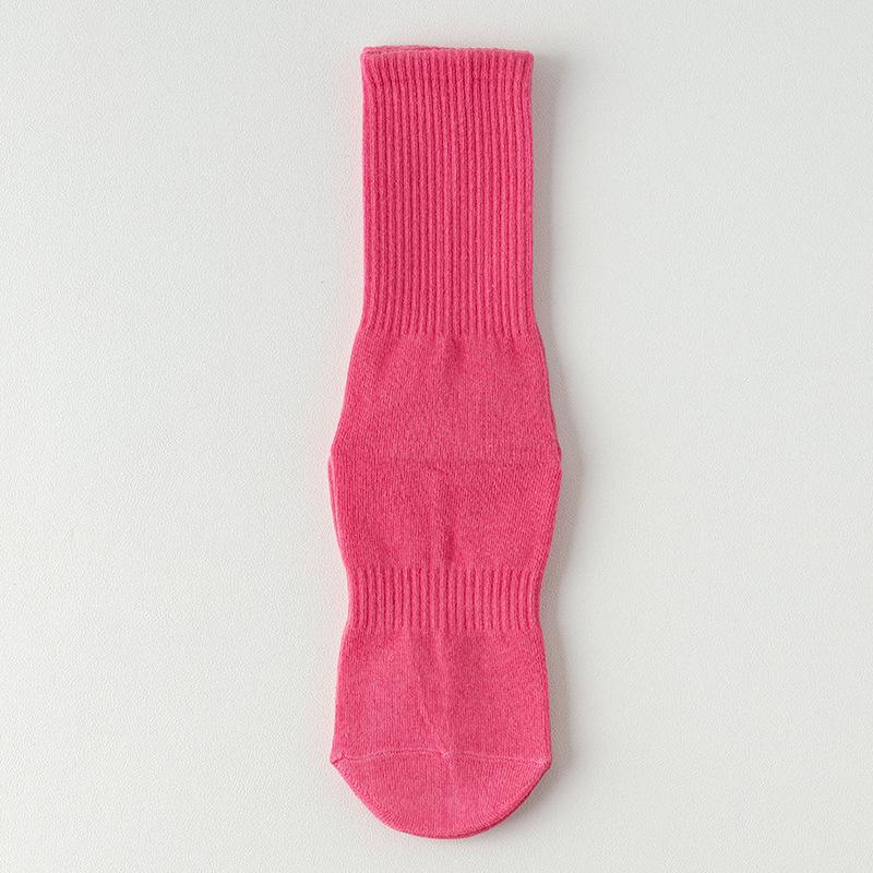 Women's Non-Slip Mid-Calf Yoga and Dance Socks - Sweat-Absorbent Indoor Fitness Socks
