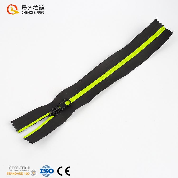 High Quality Zipper Factory Price #5 Waterproof Zipper White PU Tape Open-end Water Resistant Zipper