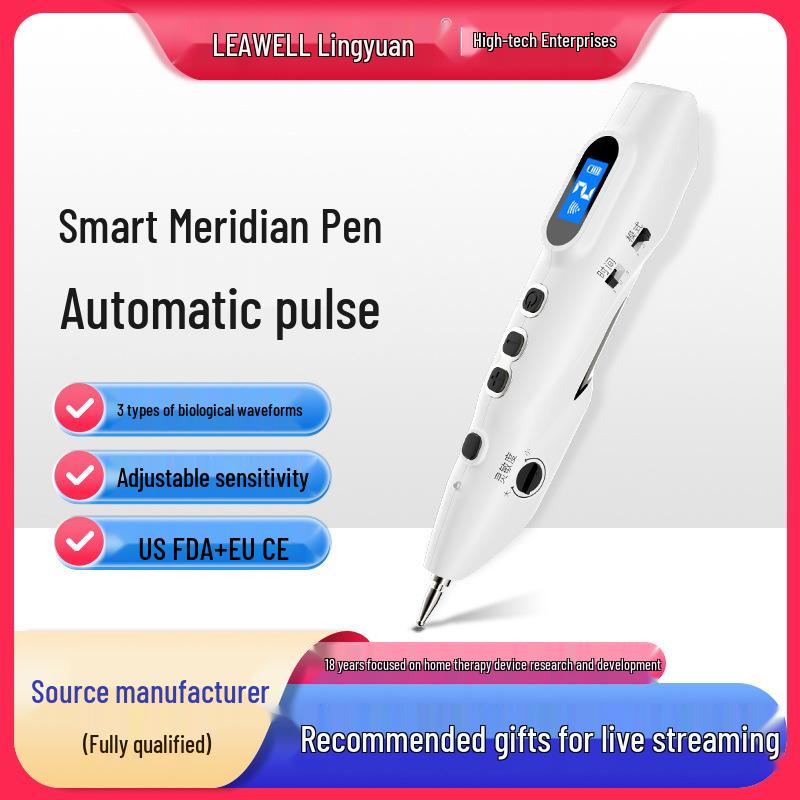 Electronic Beauty Acupoint Meridian Pen for Facial Massage and Acupuncture