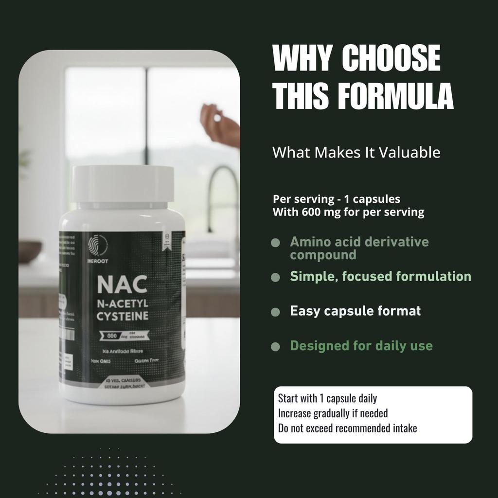 NAC N-Acetyl L-Cysteine 600 Mg Capsules | 60 Count