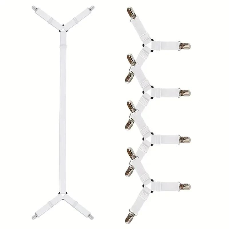 

5 шт. Регулируемые держатели простыней, эластичные зажимы для простыней, противоскользящие зажимы, держатели одеял и пододеяльников, органайзеры