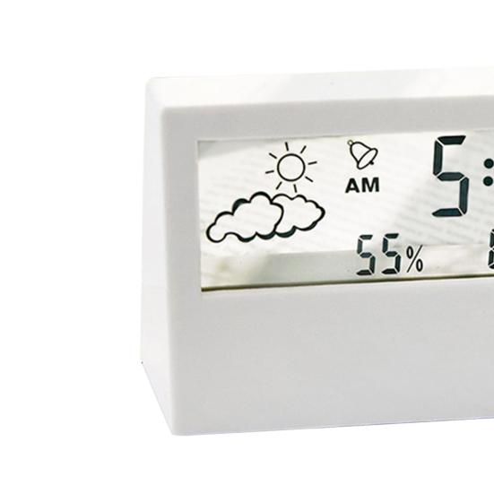 Digital Clock Multifunctional Temperature Display Mute Modern Desk LCD Electrical Alarm Clock for Office
