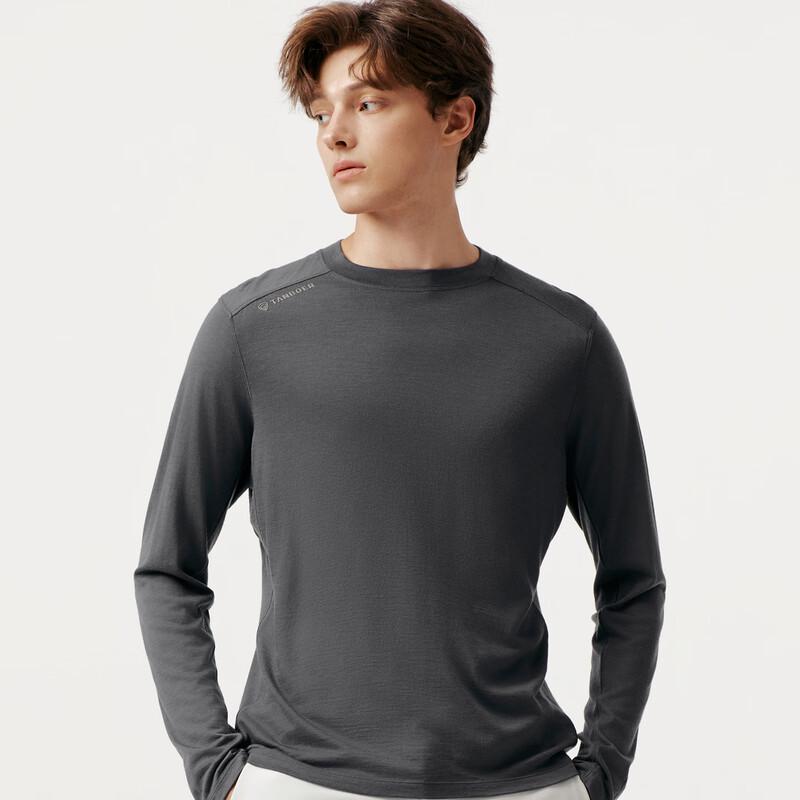 Tanboer Men's 100% Wool Round Neck Sweatshirt 5532221A