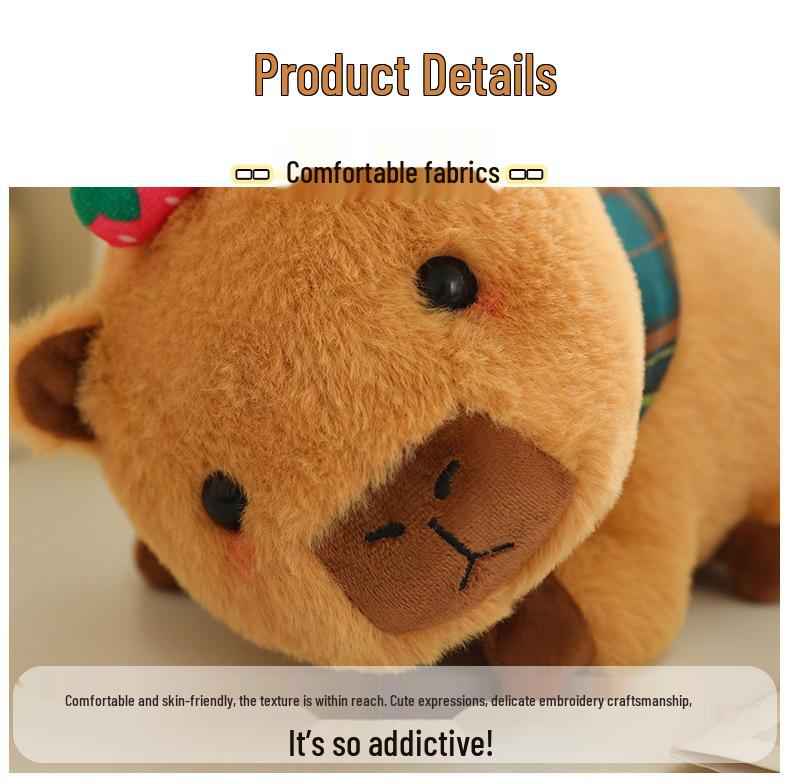 Capybara Plush Backpack for Kids - Cute Doll Toy