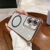 Case for OPPO A79 5G Clear Magnetic Casing Electroplated Lens Frame Phone Cover