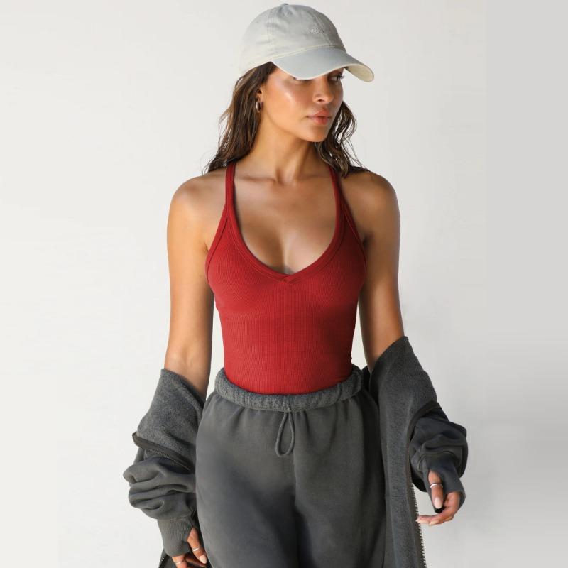 Frühlings- und Sommerstrickweste für Damen Sexy Slim-Fit Top Mode Elegant Slim Fit Lässig Basic Innenliegendes Unterhemd Damenbekleidung 3718