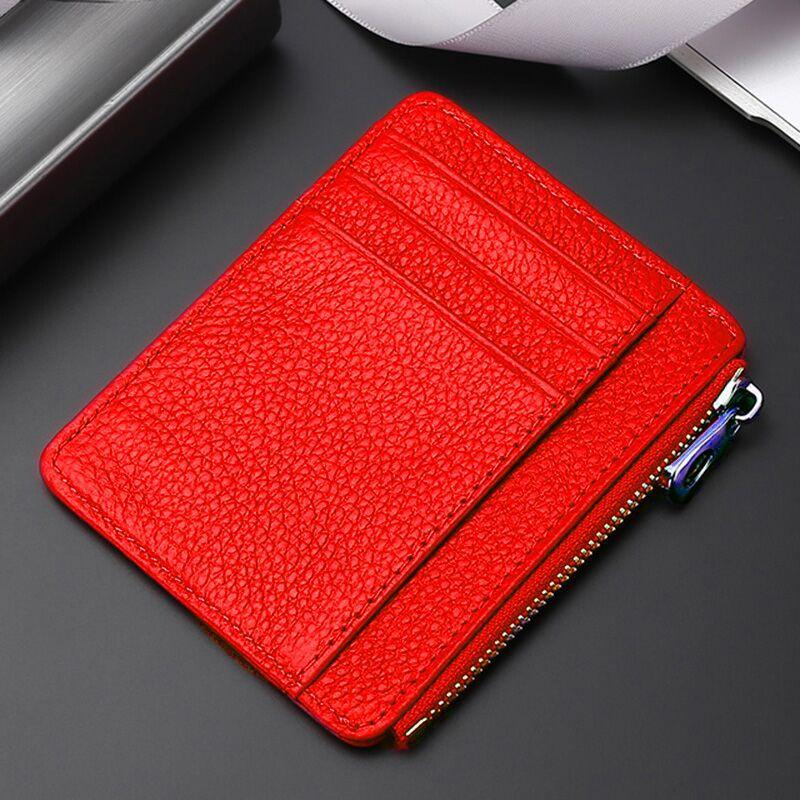 Genuine leather card bag, first layer cowhide card clip, ultra-thin bank credit card cover, multi-card position, and small ID bag.