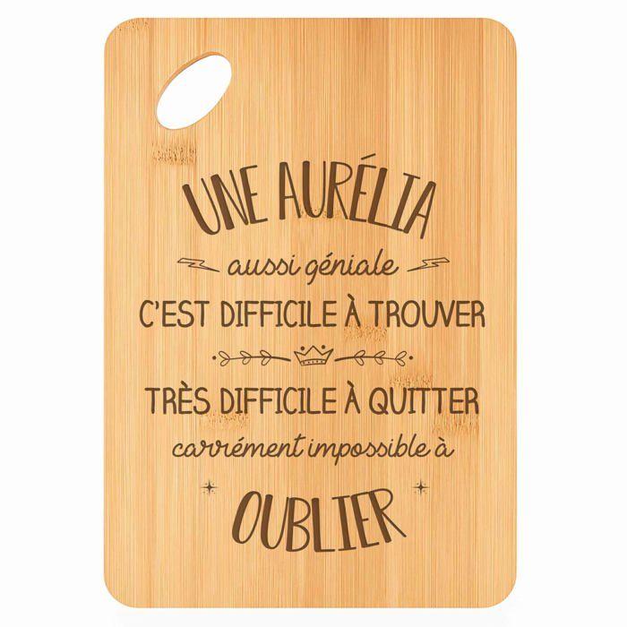 Planche à découper - PLANETEE - Une Aurélia - Bambou 30x20x1 cm - Trou Ø24 mm - Bords arrondis