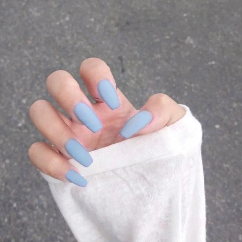 24 Stück Mandel Französische Press-On Nägel Abnehmbar Vollabdeckung Ballerina Falsche Nagelspitzen Für Damen Mädchen