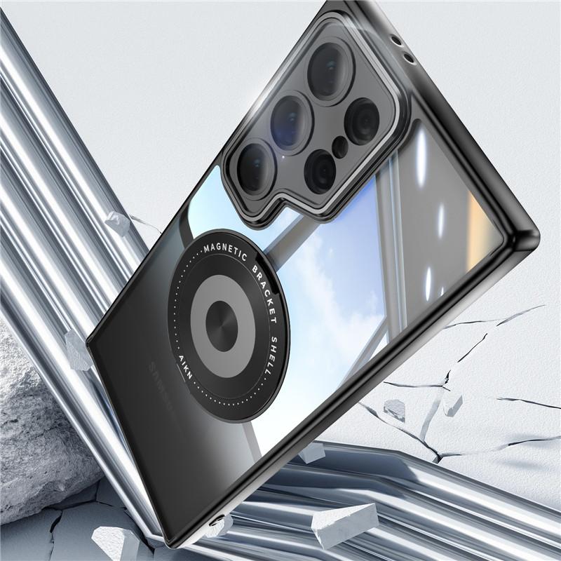 Full Cover Super Anti-drop 360 Degrees Rotating Bracket Case With Lens Film For Samsung Galaxy S24 S23 Plus Ultra Back Protection Shell