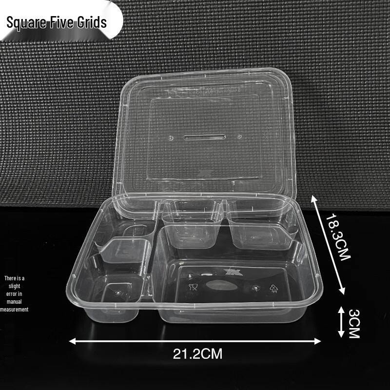 Disposable Thickened Multi-Compartment Takeaway Meal Box