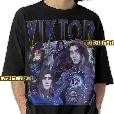 VIKTOR ARCANE GÖMLEK, Viktor Arcane Özel Tişört, The Herald Lol Vintage Ürünler, The Machine Herald Lol Korsan Tişörtler