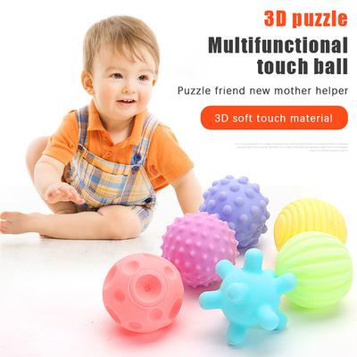 6Pcs Baby Toys Sensory Balls For Children Textured Hand Touch Ball Soft Massage Ball Infant Rattle Senses Toys Educational Bath