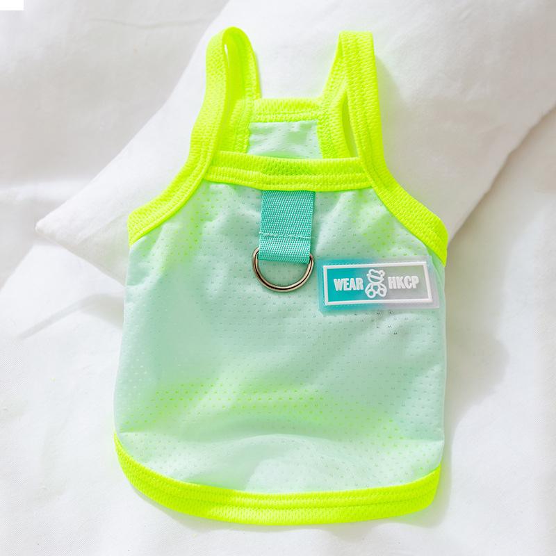 Spring and Summer Thin Mesh Sunscreen Clothing Small and Medium Teddy Bear Dog Clothes Vest Cool Clothes Pet Clothes