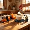 Fishing Ghost Tea Coaster Set Wooden Tea Bag Hanger Ornaments Tea Bag Stand  Holiday Party