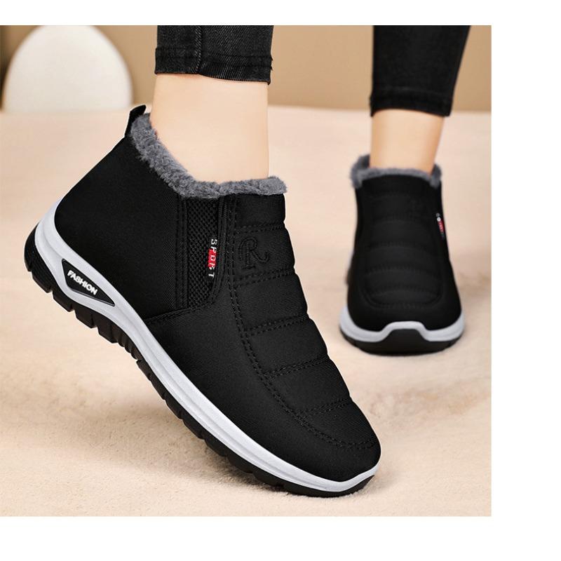 Fashion Snow Boots Men's New Wool Cotton Shoes  Single Foot Thick Velvet Comfortable and Safe  Dad Winter Safety Cotton Shoes