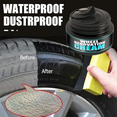 Crème d'entretien pour pneus de voiture Protection durable Pièces en caoutchouc de voiture Pâte lustrante Lustre pour pneus de voiture Lustre Rayure Pâte de rénovation