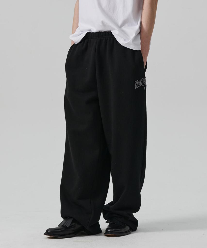 BEYOND CLOSET Nomantic Heavyweight Jersey Pants With Unique Pocket Detail Black