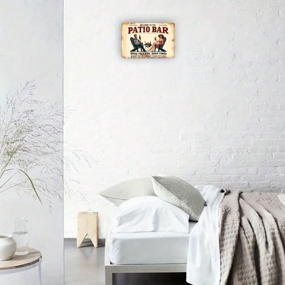 Welcome Vintage Metal Sign Home Garden Wall Decor 8X12 Inch