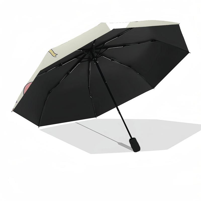 1pc BT21 Characters Outdoor Umbrella - Automatic Opening/Closing, Portable 3-Fold Design, 8-Rib Iron Frame, Perfect Gift for Fans, Travelers, Dai